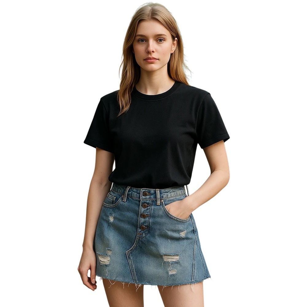 We The Free Asymmetrical Denim Skirt - Blue